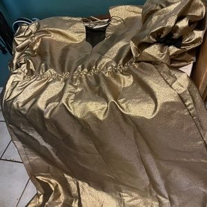 Kika Vargas Gold Plus Size Target Dress 2X